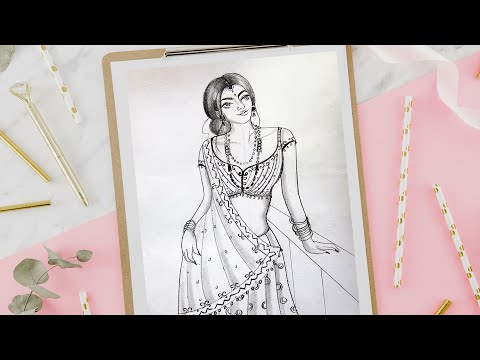 How to draw a Girl traditional - Pencil sketch