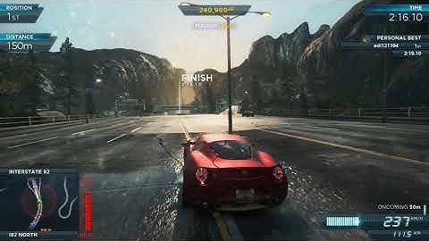 NFS Most Wanted | Sprint Race - Park and Country | Alfa Romeo 4C Concept | Gameplay
