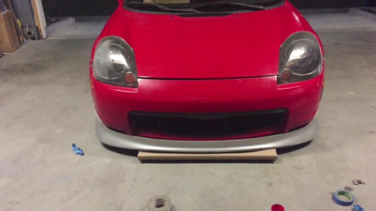Unbox and fitment test of Nissan Note front lip on a MR2 Spyder YouTube