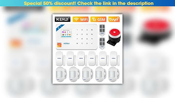 Slide KERUI Home Security Alarm System W181 Wireless WiFi GSM Tuya APP Control Android ios Burglar•