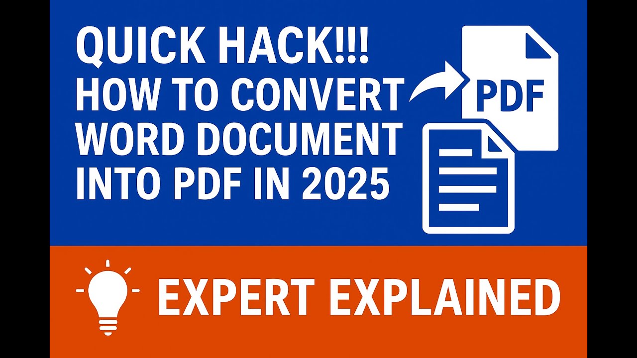 💡QUICK HACK!!! How to convert Word Document into PDF in 2025 | EXPERT ...