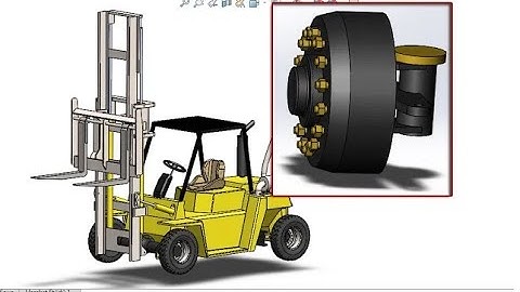 Solidworks Tutorial - Forklift Part 10:  How to Make Hub