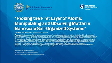 Probing the First Layer of Atoms: Manipulating and Observing Matter in Nanoscale Self-Organized