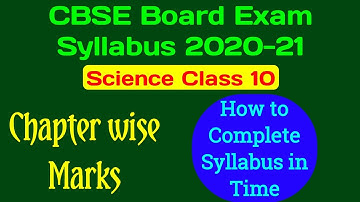 CBSE Class 10 Syllabus 2020-21 | Science Syllabus | CBSE Board Exam 2020-21 | UNP Classes |
