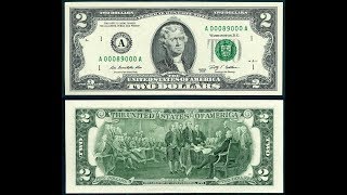 2 Dollars $ USA 2009(USD)Full Serial Bundle 786  Beautiful World Currency