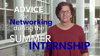 Networking During the Summer Internship: Managers