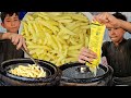 11 years old kid selling french fries  street food afghani fries recipe  hardworking afghani boy