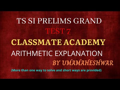 SI PRELIMS GRAND TEST 7 ART || UMAMAHESHWAR || CLASSMATE ACADEMY