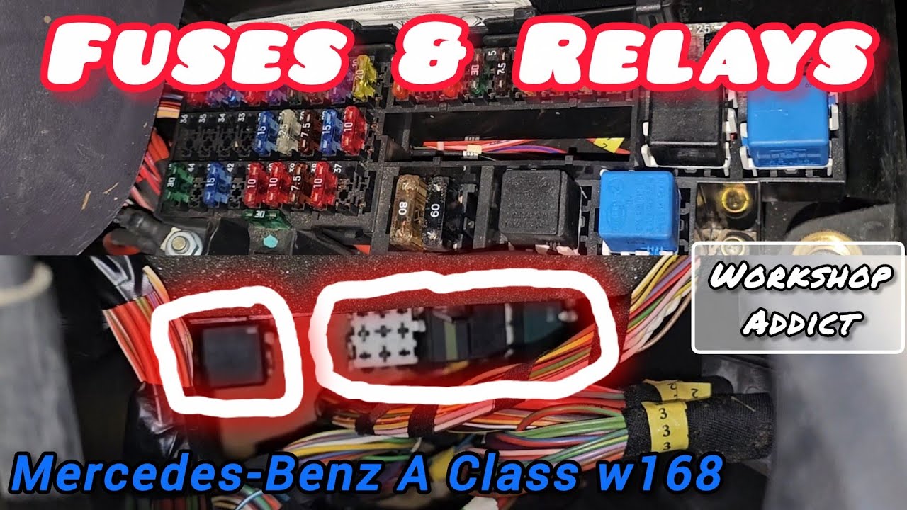 Mercedes A-Class W168 — расположение блока предохранителей, реле и доступ к аккумулятору | Полное...