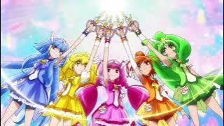 [1080p] Precure Royal Rainbow Burst! (Smile Precure 3rd Group Attack)