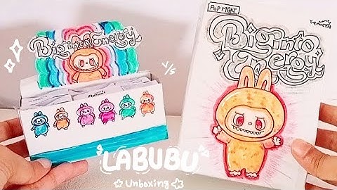 Big Blind Box v/s Small Labubu Paper Biginto Energy Blind Box Full Set Unboxing.(Paper diy 🎀)