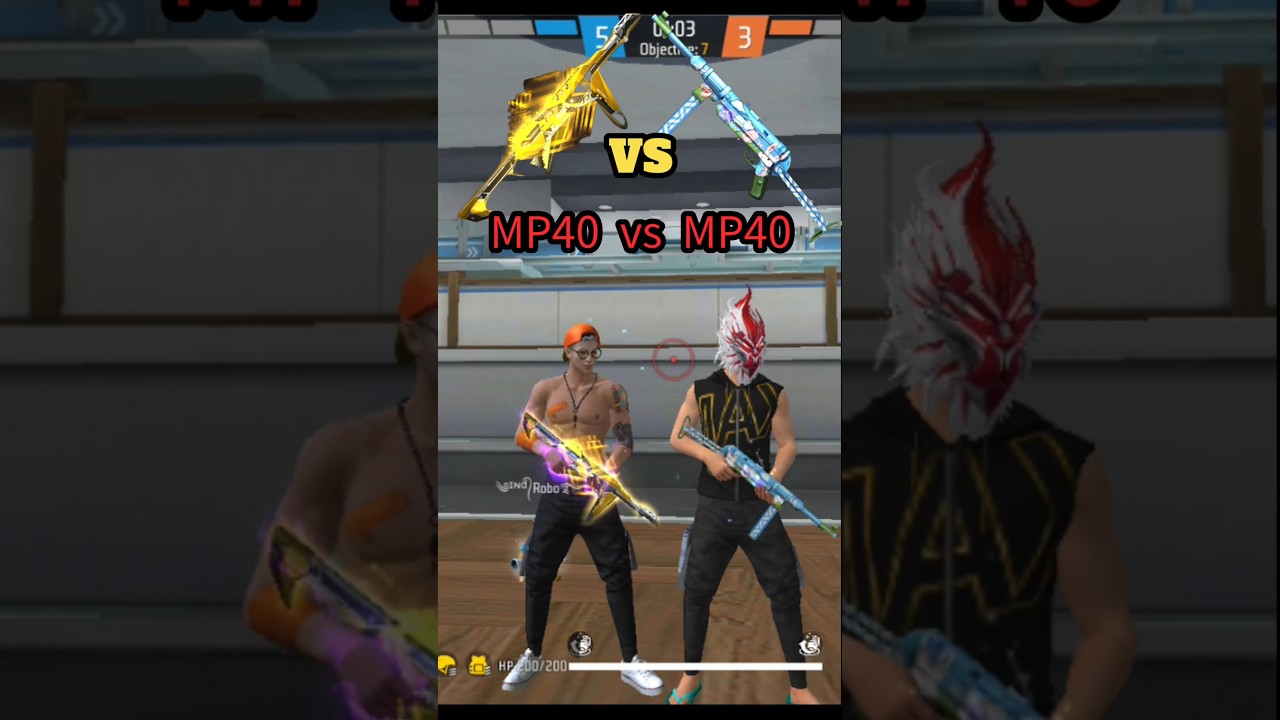 POKER MP40 VS BUNNY MP40😉WHICH IS THE MP40 BEST SKIN IN FREE FIRE 💯