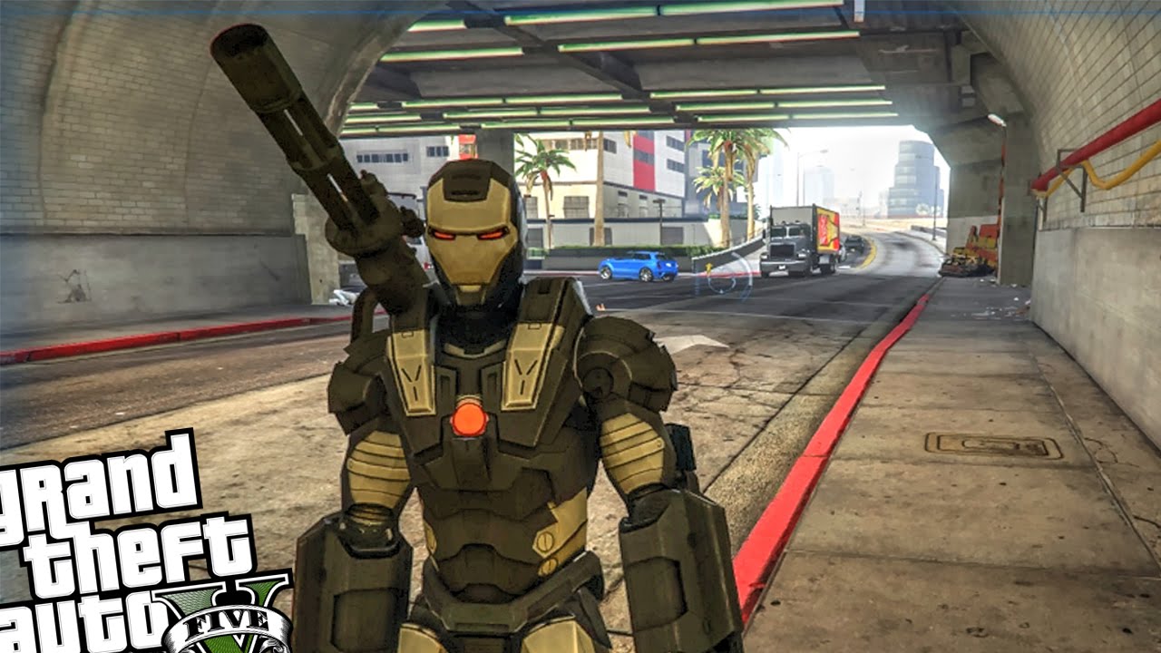 GTA 5 PC - War Machine LSPD Police Patrol - Day 3 (Iron Man Mod War Machine Armor)