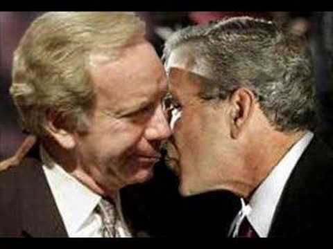 Joe Lieberman Lies About Bush Kiss