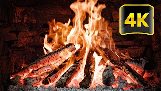 Beautiful Fireplace Burning For Relaxation | Relaxing Fireplace 4K & Crackling Fire Sounds 3 Hours