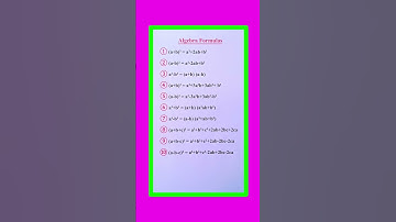 Algebra Formulas/Math Formula/Bijganit Sutra/Algebra Formula/बीजगणित सूत्र/Important Math Formula