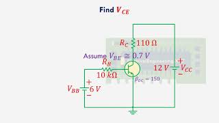 BJT Circuit Analysis Part 4 - How To find VCE in Transistor