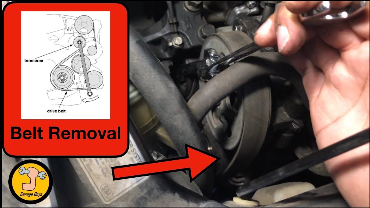 How To Remove Serpentine Belt On Honda CR-V - YouTube