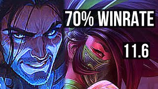 SYLAS vs AKALI (MID) | 70% winrate, 8/1/4, Godlike | NA Master | v11.6