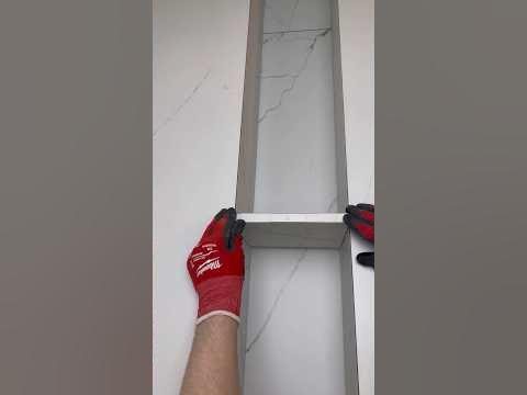 Полки из керамогранита #укладкаплитки #стройка #плиточник - YouTube