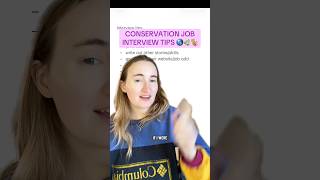 Interview tips for conservation, environmental, or any field jobs #fieldwork #conservation #student