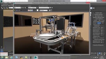 Conception machine Autodesk Inventor 2013 et rendu 3ds MAX 2014