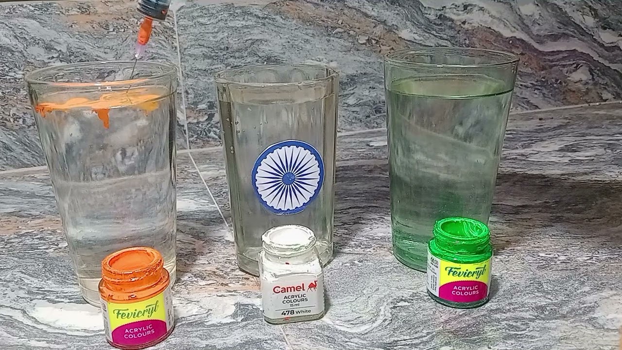 Indian flag using 🍷 glass🇮🇳