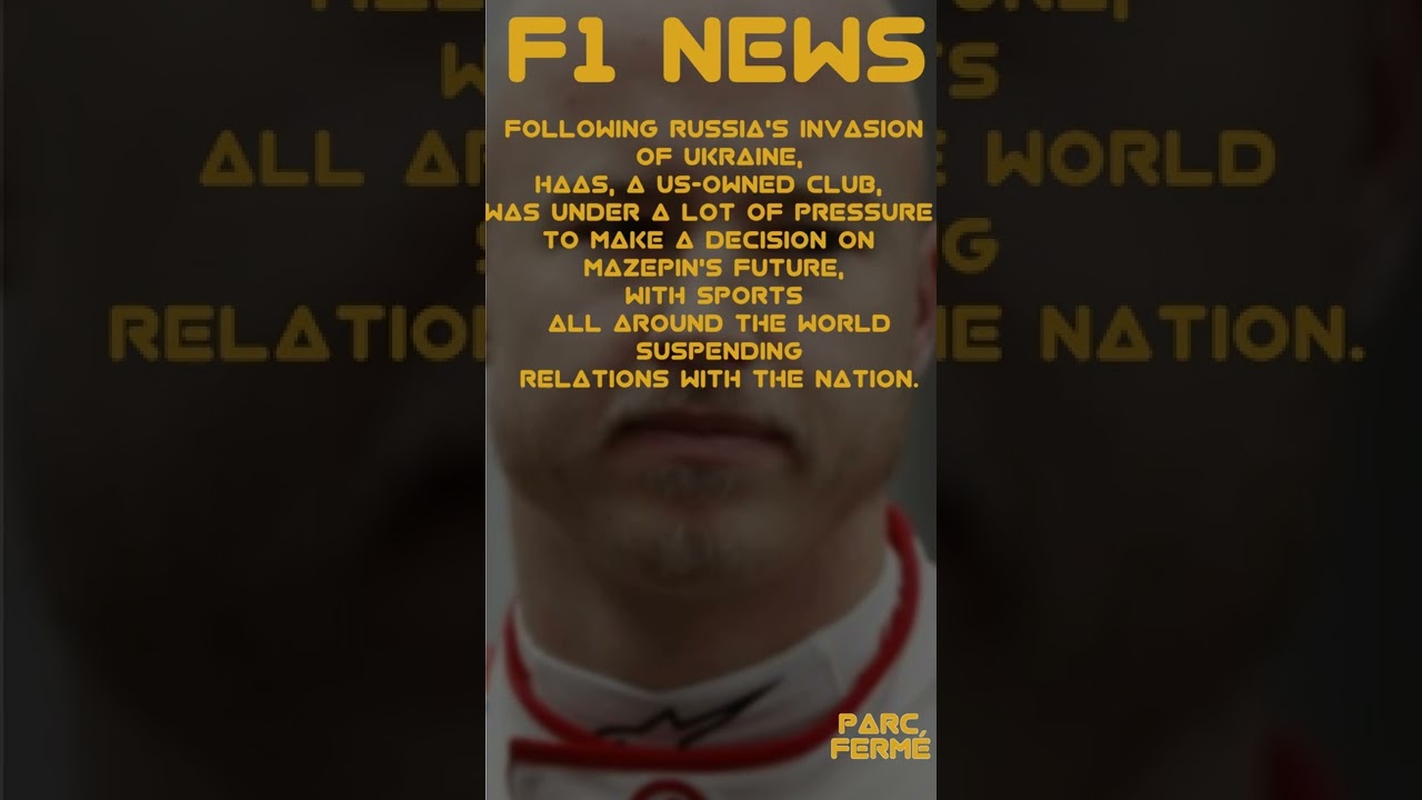 Nikita Mazepin: Haas has terminated the contract of a Russian driver with immediate effect