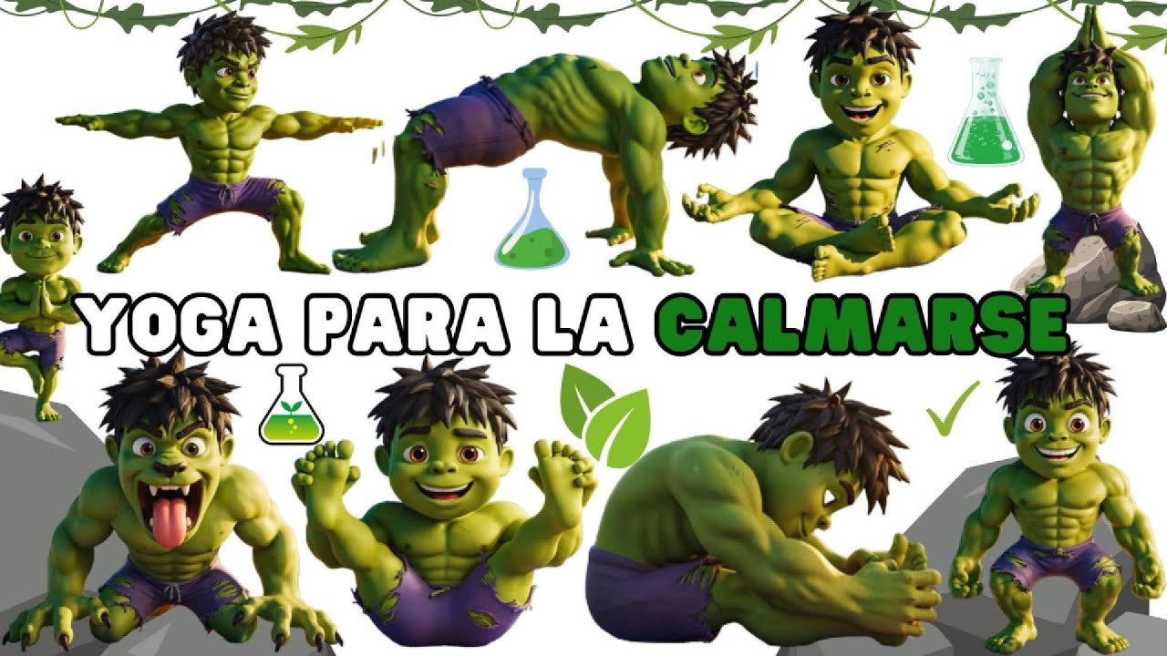 Yoga para niños | Acalmarse y Agilidad de Superhéroe para Niños |  Yoga con Hulk