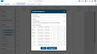 Appointiv Configure - SP Schedules