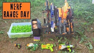 Nerf Range Day #10 - Full Darts and Demo Rockets