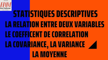 TD3-Statistiques Descriptives - EX2 : Le Coefficient de Corrélation, Covariance, Variance, Moyenne