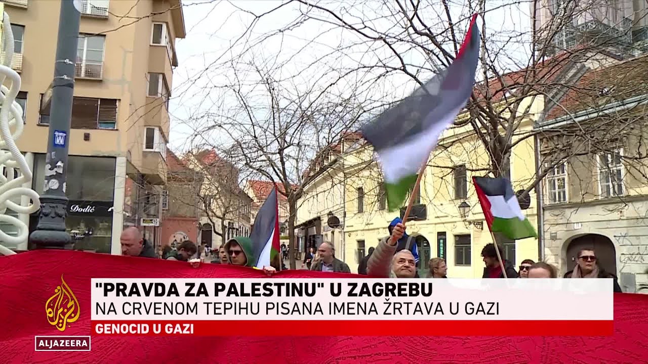 أُقيمت مسيرة تضامنية مع فلسطين في زغرب