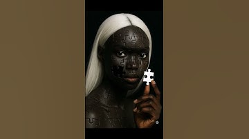 A girl made of puzzle pieces… and power 🧩🖤 | #Shorts #ai #aivideo