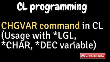 IBM i, AS400 Tutorial, iSeries, System i -CHGVAR in CL| use with *LGL, *CHAR, *DEC variable