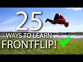 25 Ways to Learn How to Front Flip!