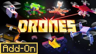 DRONES ADDON for Minecraft Bedrock Adds 17 Utility Drones! screenshot 2