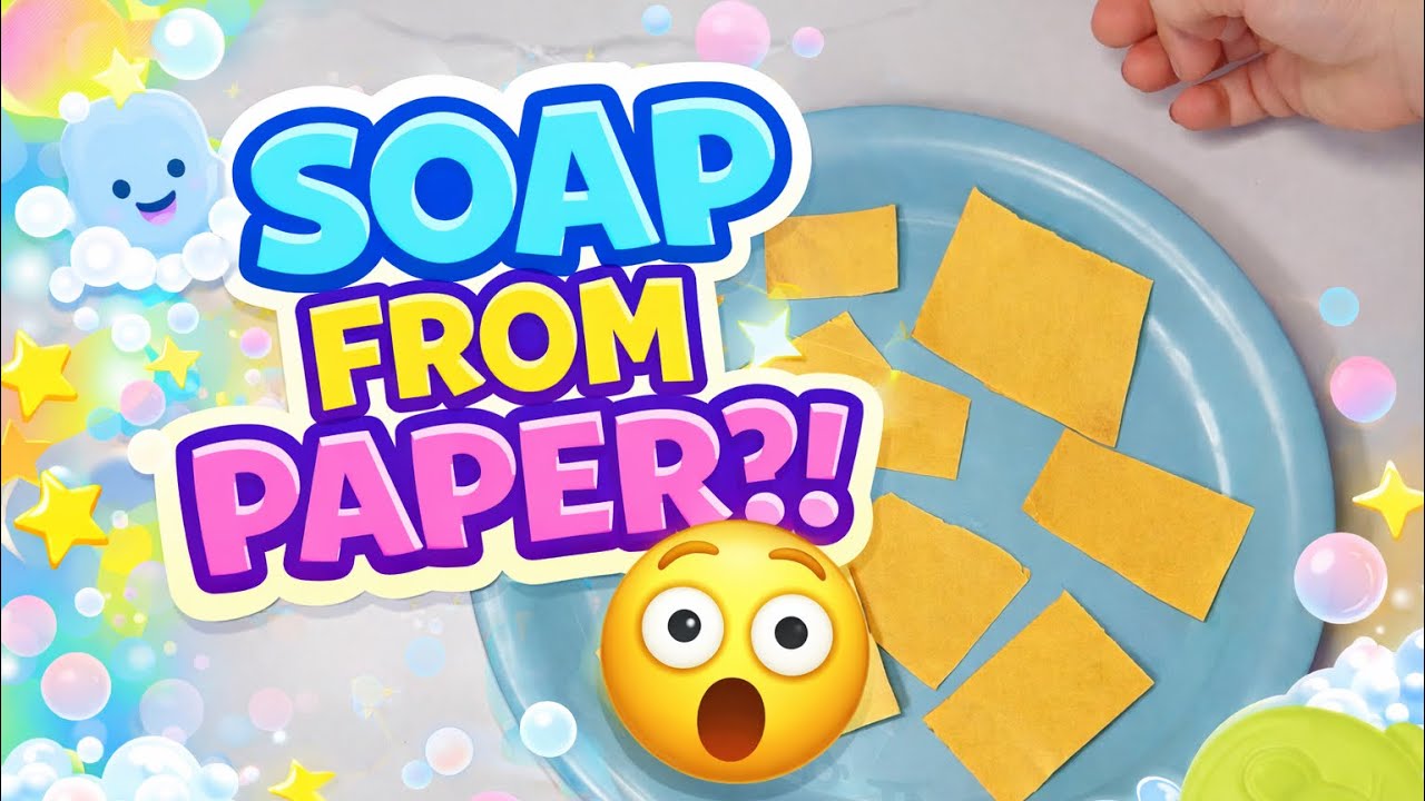 DIY Paper Soap for Kids 🧼 | Easy 5-Minute Homemade Paper Soap Tutorial | DIY Series Ep 1