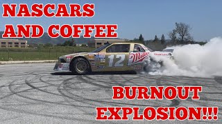 DRIVING TWO 800HP NASCAR RACE CARS TO CARS AND COFFEE + BURNOUTS!! | RR365 EP.3