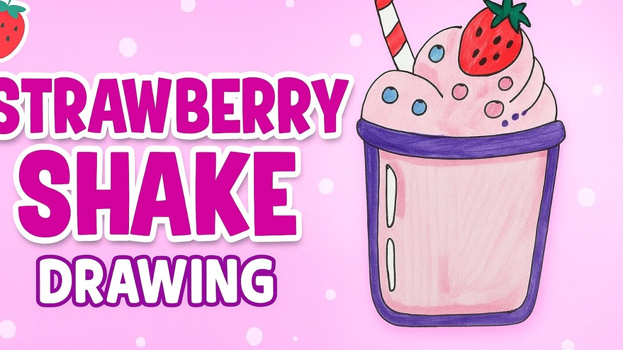 Strawberry milkshake drawing