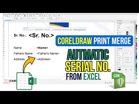 CorelDRAW Print Merge Tutorial | Create Bulk Name Designs from Excel Automatically  @sgprographics