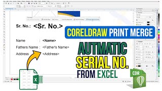 CorelDRAW Print Merge Tutorial | Create Bulk Name Designs from Excel Automatically  @sgprographics 