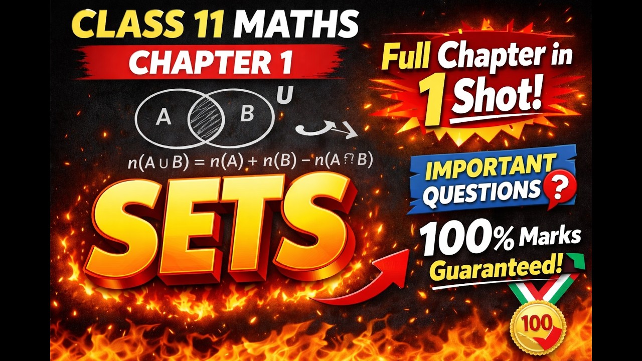 Class 11 Maths Chapter 1 Sets 🔥 | Full Chapter in One Shot (2026 Board ...