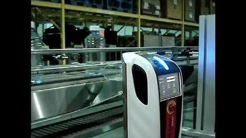 Laser Coder on Water Bottles