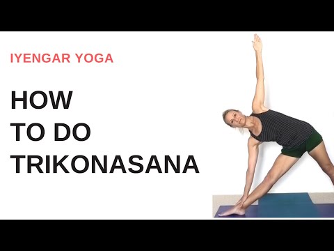 How to do TRIANGLE POSE (Trikonasana) | step by step | Iyengar Yoga