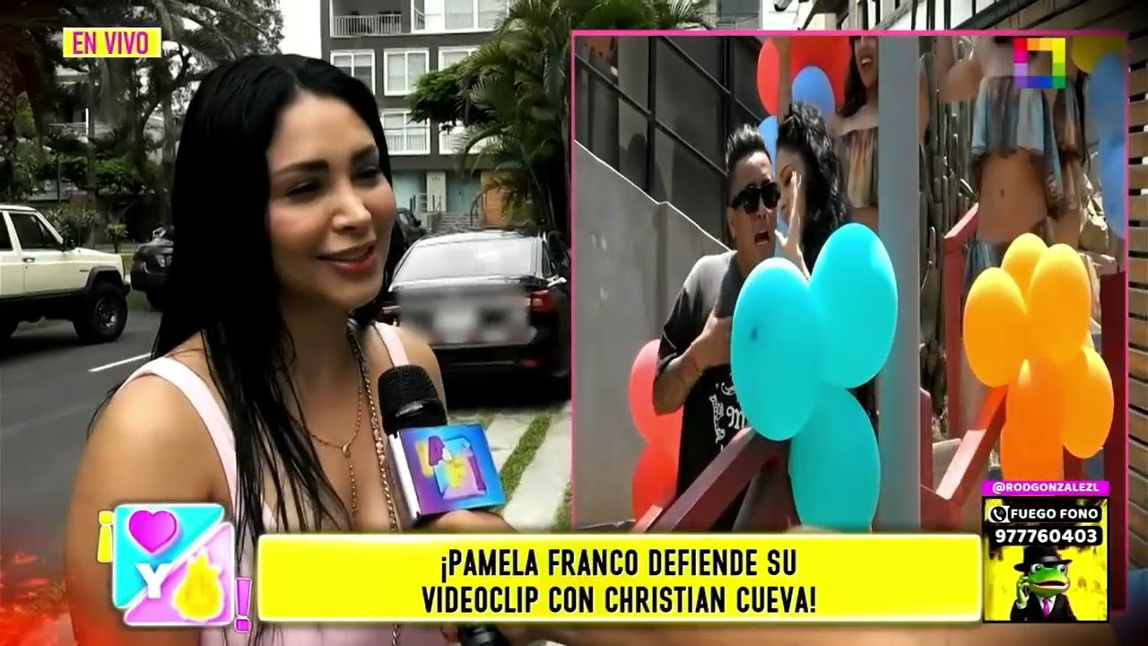Amor y Fuego - ENE 15 - ¡PAMELA FRANCO DEFIENDE SU VIDEOCLIP CON CHRISTIAN CUEVA! | Willax