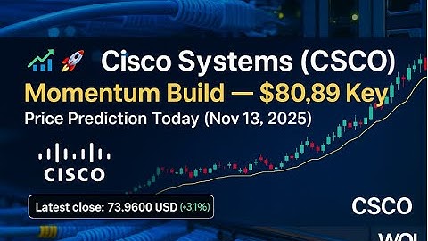 📈 🚀 ⚡ Cisco Systems (CSCO) Momentum Build — $80.89 Key | Price Prediction Today (Nov 13, 2025)