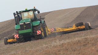 John Deere 9510R with 10m wide Bednar Atlas compact disc harrow in the hills of Eastern Germany by Global Farm Machinery 1,611 views 1 month ago 1 minute, 13 seconds