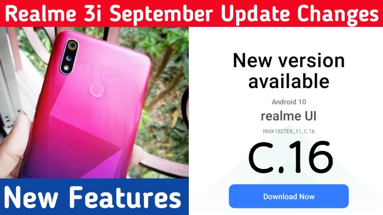 Realme 3i September 2020 C.16 Update Changes, New Features, Smooth Scrolling, Night Standby