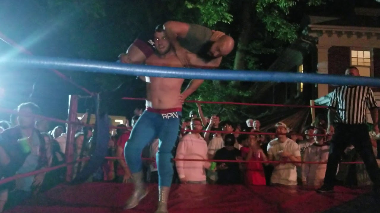 Johnathon Wolf vs. Adam Slade vs. Bradley Prescott IV officiated by Referee Wayne Silver